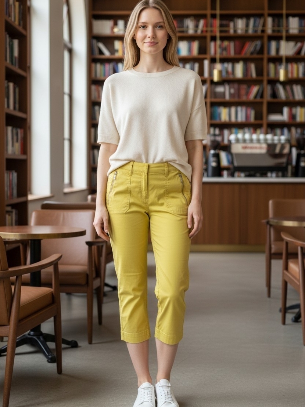 Chico's Energy Crop Pants – Bright Yellow Sz 00